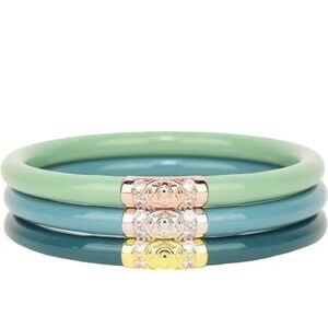 BudhaGirl Three Kings All Weather Bangles, Fjord Set OF 3 SIZE XL